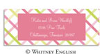 Whitney English Address Labels - Fitzy Check Pink (Holiday) (615205)